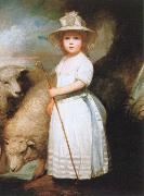 George Romney the shepherd girl oil on canvas